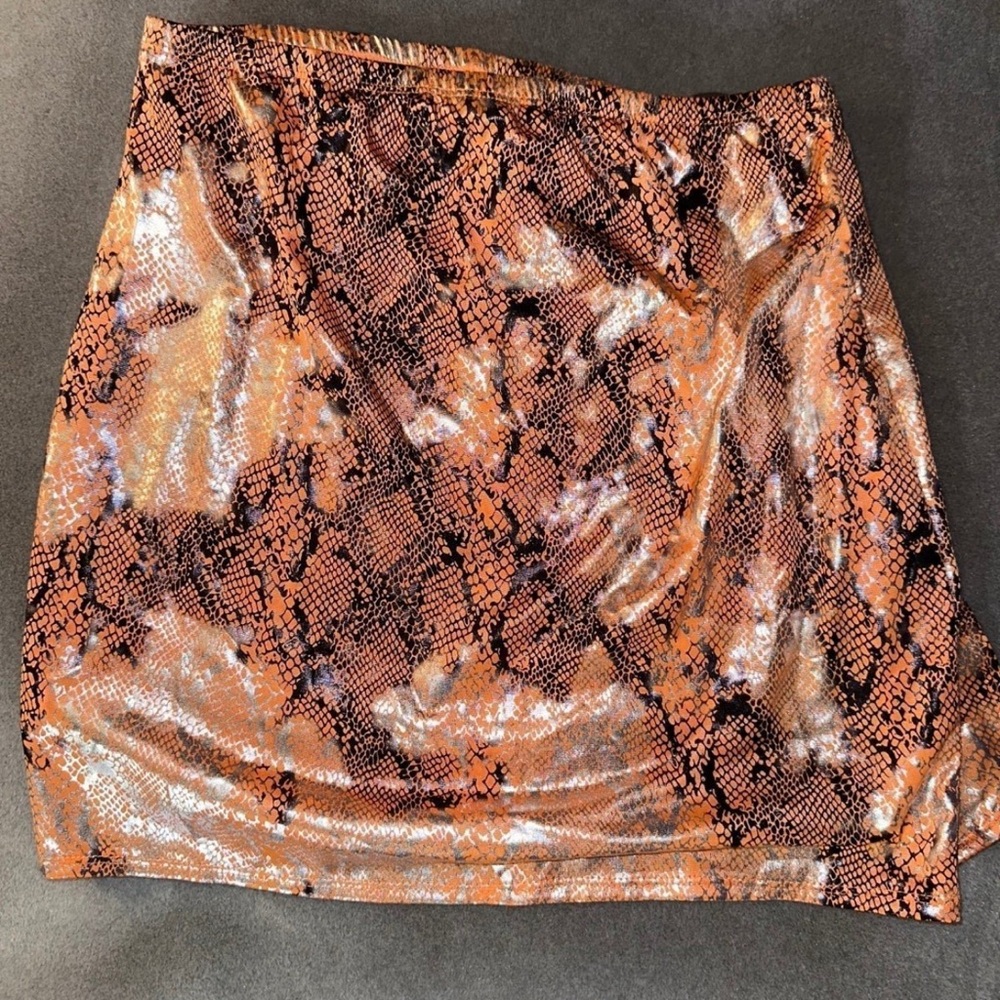 Orange Snake Skin Skirt - Picture 3 of 3
